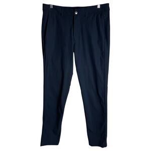 Men's Navy Straight-Leg Dress Pants Slim Fit